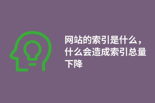 網(wǎng)站的索引是什么，什么會(huì)造成索引總量下降