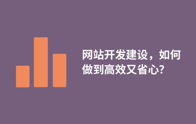 網(wǎng)站開發(fā)建設(shè)，如何做到高效又省心？